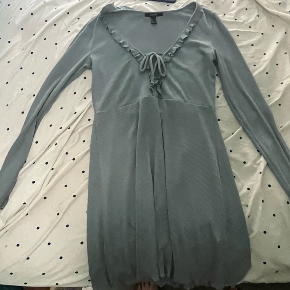 Blue Long sleeved Dress